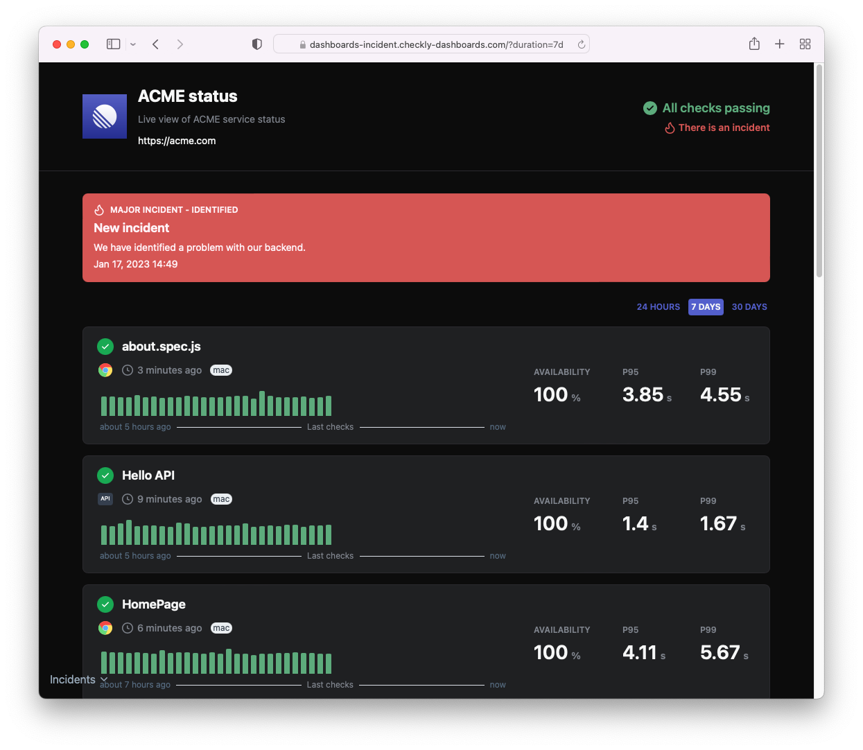 Dashboard with custom style to match Linear